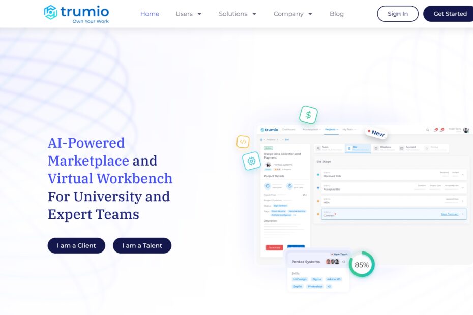 AI-powered marketplace and Virtual workbench